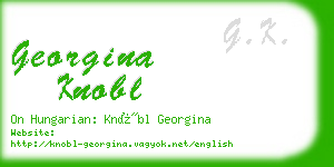 georgina knobl business card